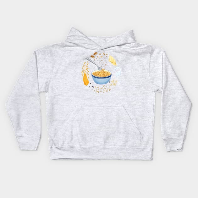 Macaroni and Cosmos Kids Hoodie by SarahWrightArt